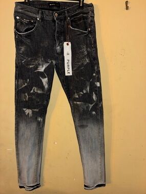 Men’s Black Washed Slim Jeans - Size 34